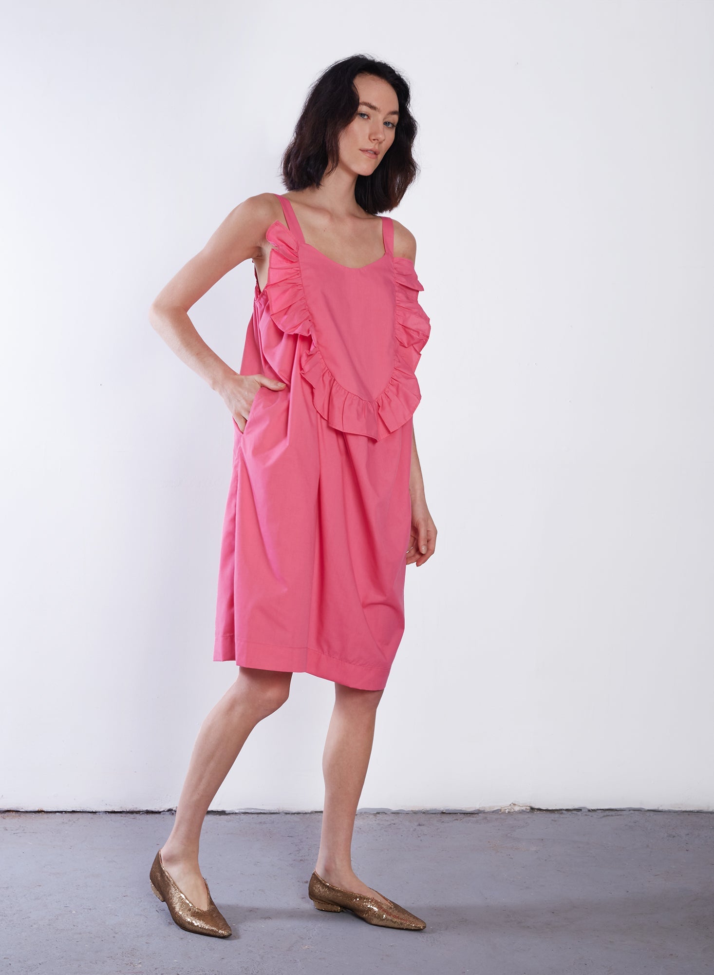 Bib Dress - Hot Pink - Meg