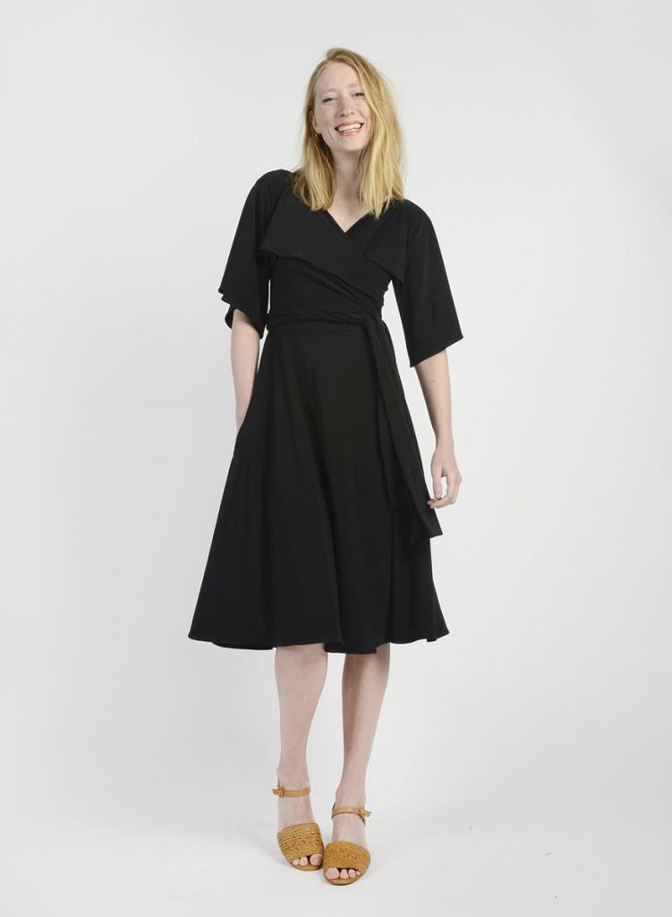 Buffalo Wrap Dress (RESALE ITEM) - Black - M - Meg