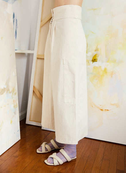 Canvas Culotte - Off White (PRE-ORDER) - Meg