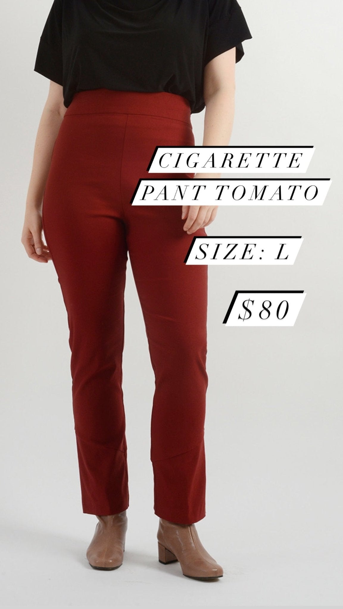 Cigarette Pant (RESALE ITEM) - Tomato - S - Meg