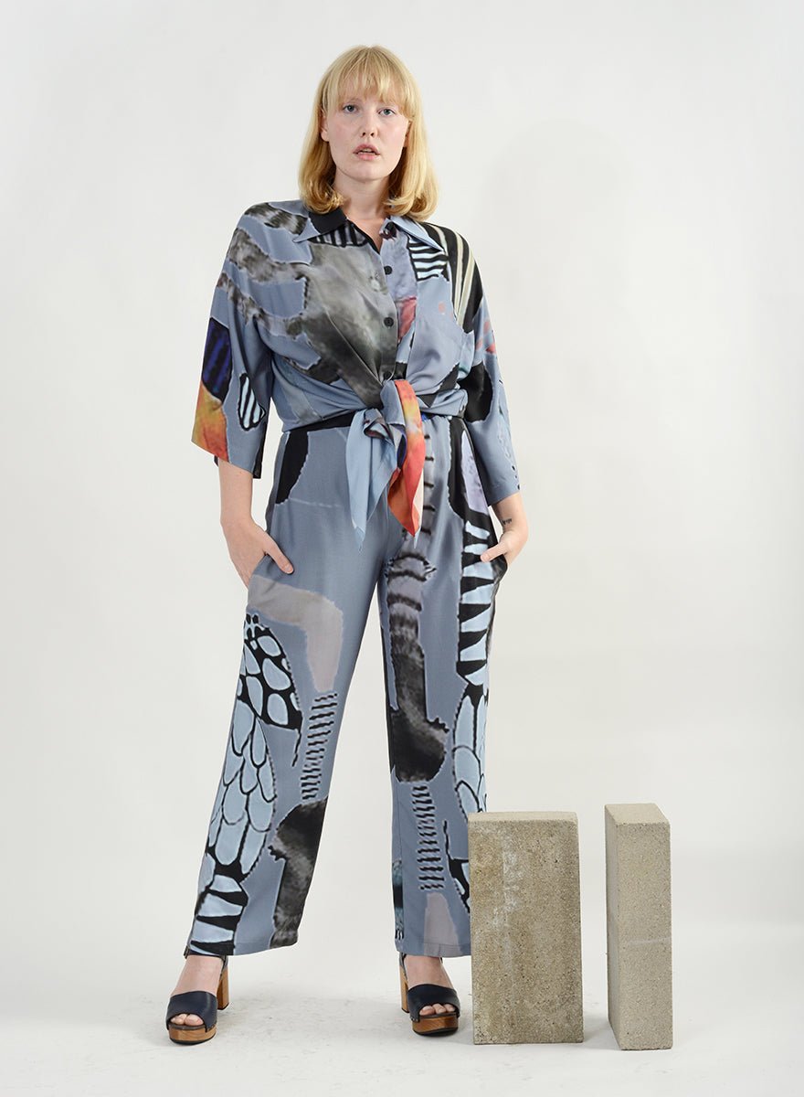 Emma Shirt - Watercolor Print - L (RESALE ITEM) - Meg