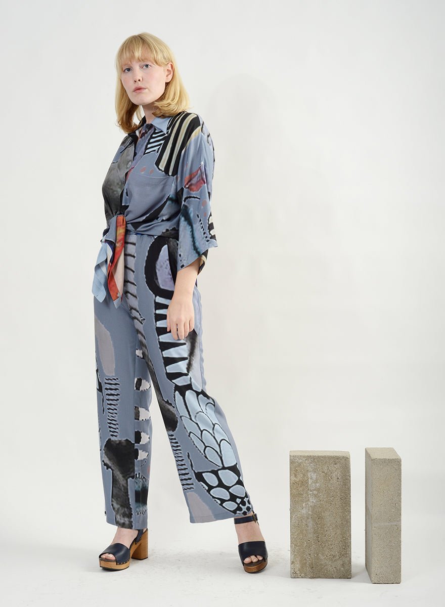 Emma Shirt - Watercolor Print - L (RESALE ITEM) - Meg