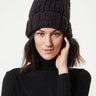 Hand Knitted Pom Pom Hat - Black - Meg