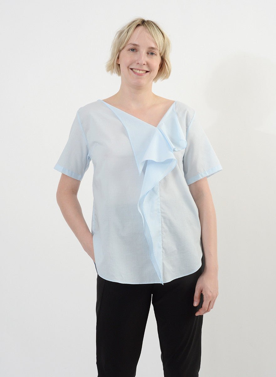 Handkerchief Top (RESALE ITEM) - Powder Blue - M - Meg