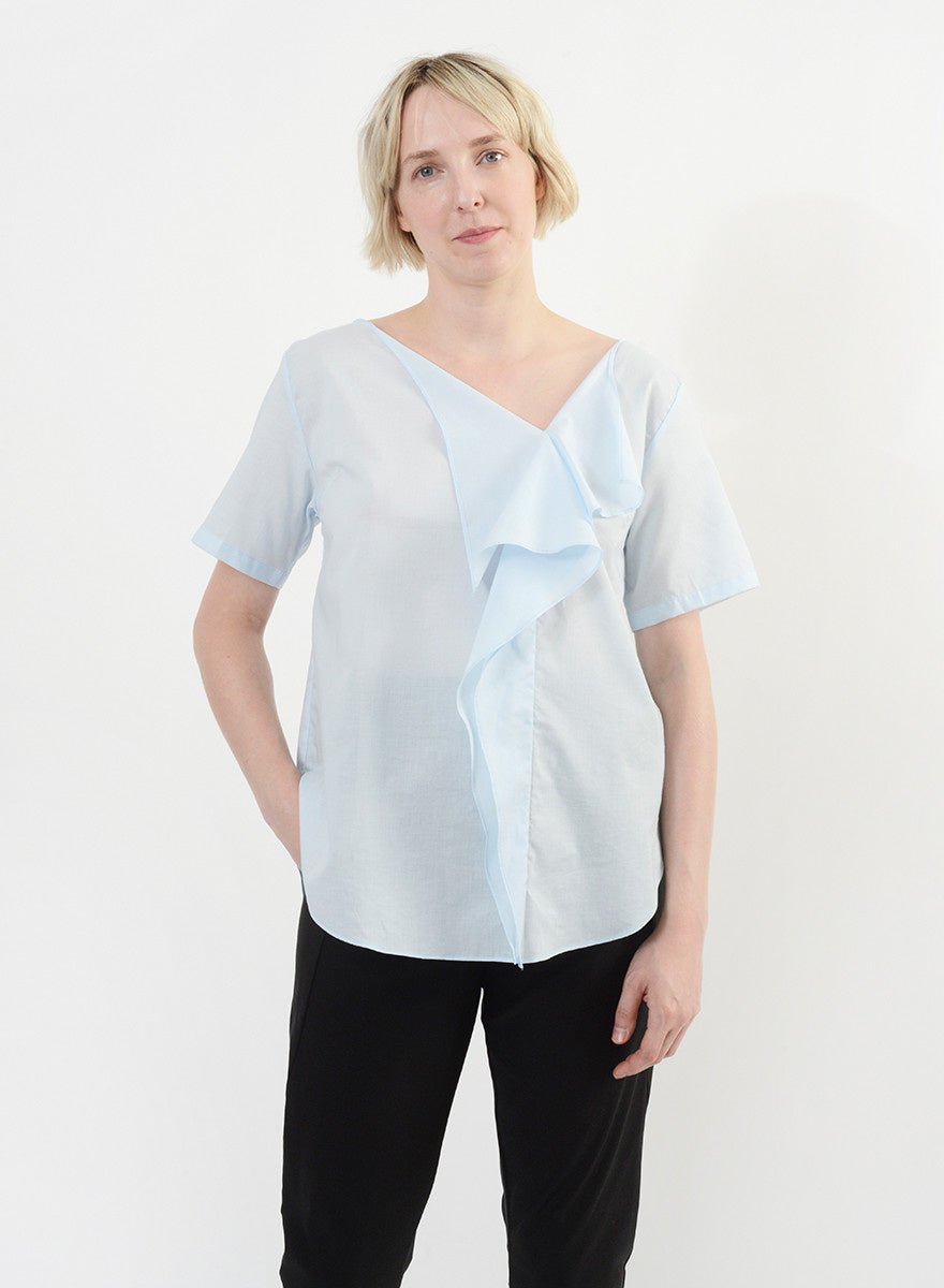 Handkerchief Top (RESALE ITEM) - Powder Blue - M - Meg