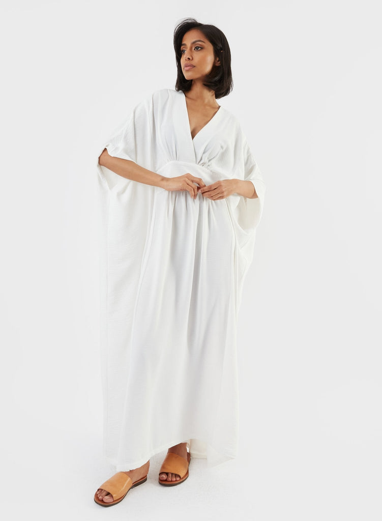 White Kaftan Dress | Meg