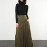 Long Inverted Pleat Skirt - Jalapeño - Meg