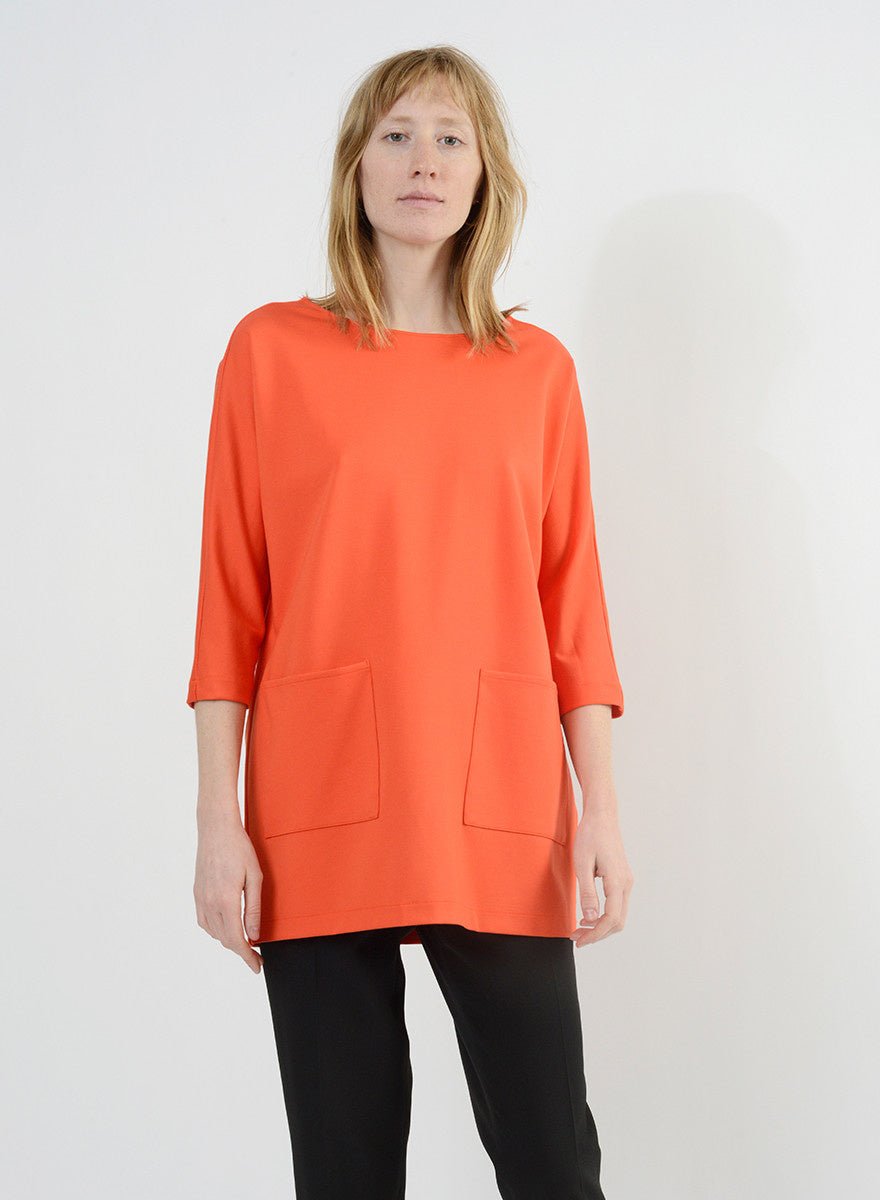 Patch Pocket Tunic (RESALE ITEM) - Orange - XS/S - Meg