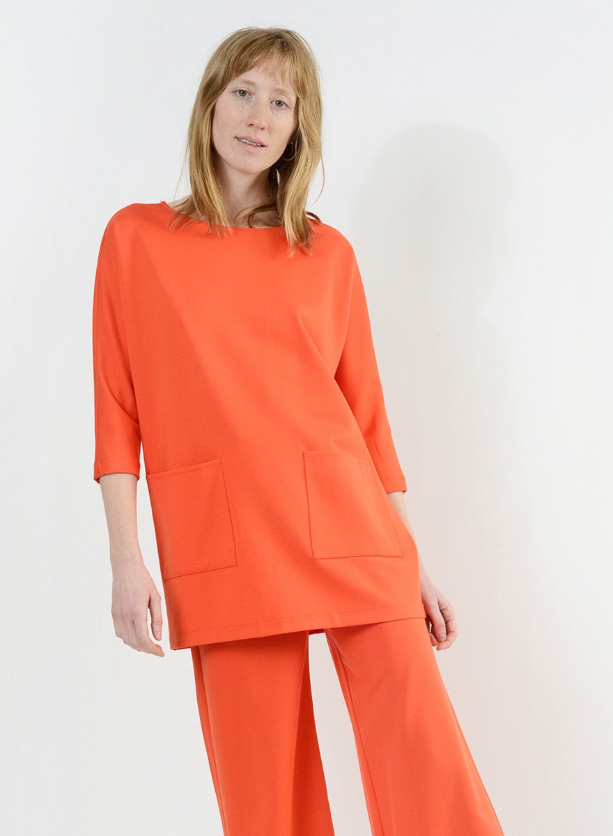 Patch Pocket Tunic (RESALE ITEM) - Orange - XS/S - Meg