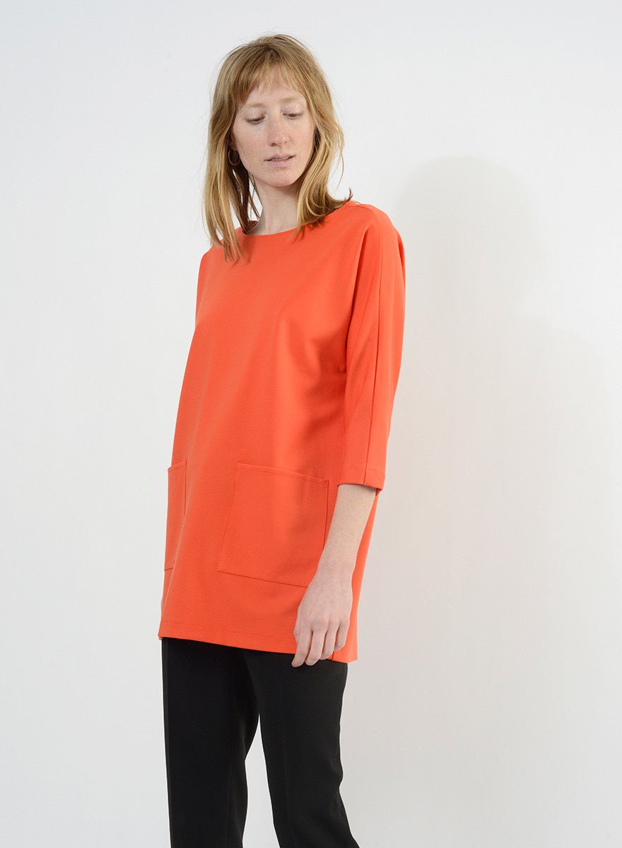 Patch Pocket Tunic (RESALE ITEM) - Orange - XS/S - Meg