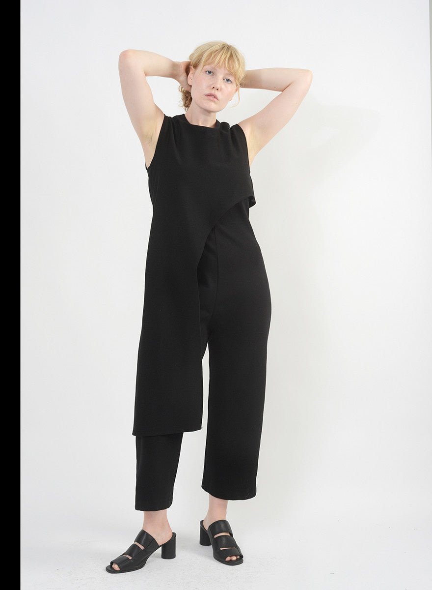 Ponte Baroque Jumpsuit (RESALE ITEM) - Black - XS - Meg