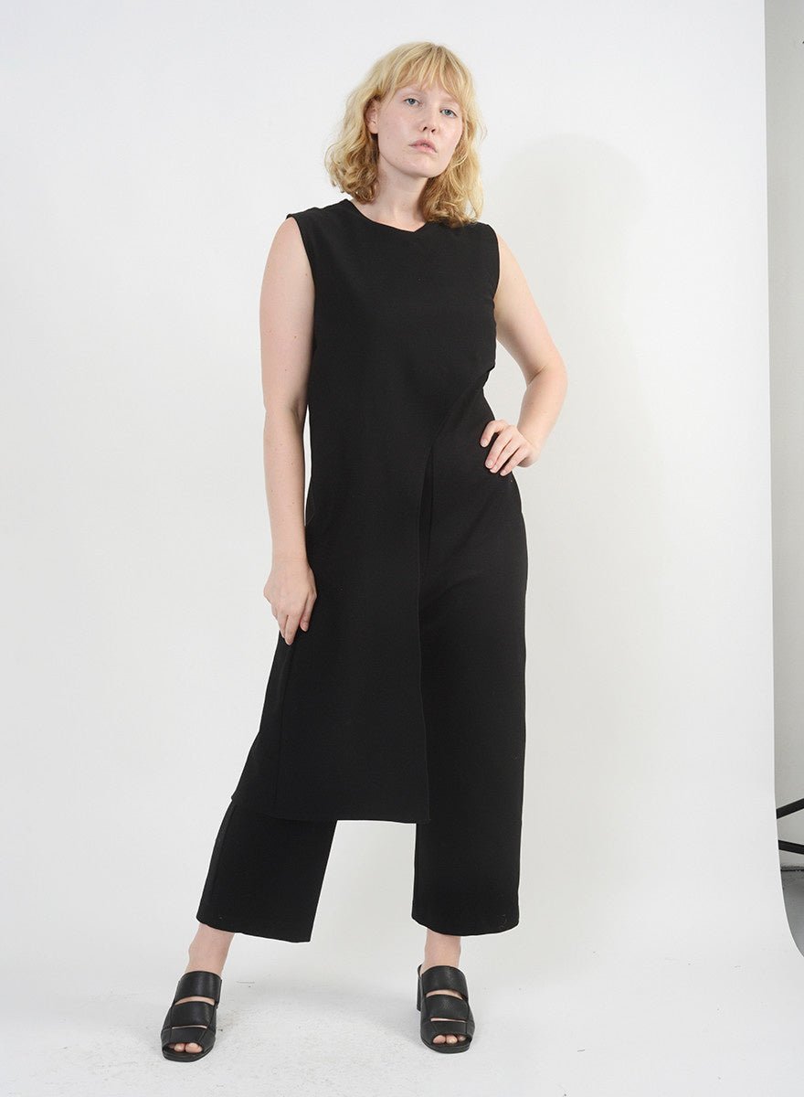 Ponte Baroque Jumpsuit (RESALE ITEM) - Black - XS - Meg