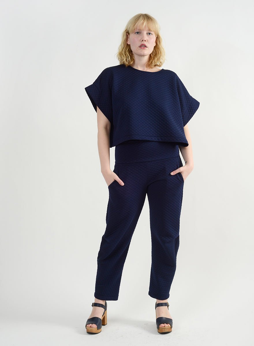 Quilted Dip Pant (RESALE ITEM) - Navy - M - Meg