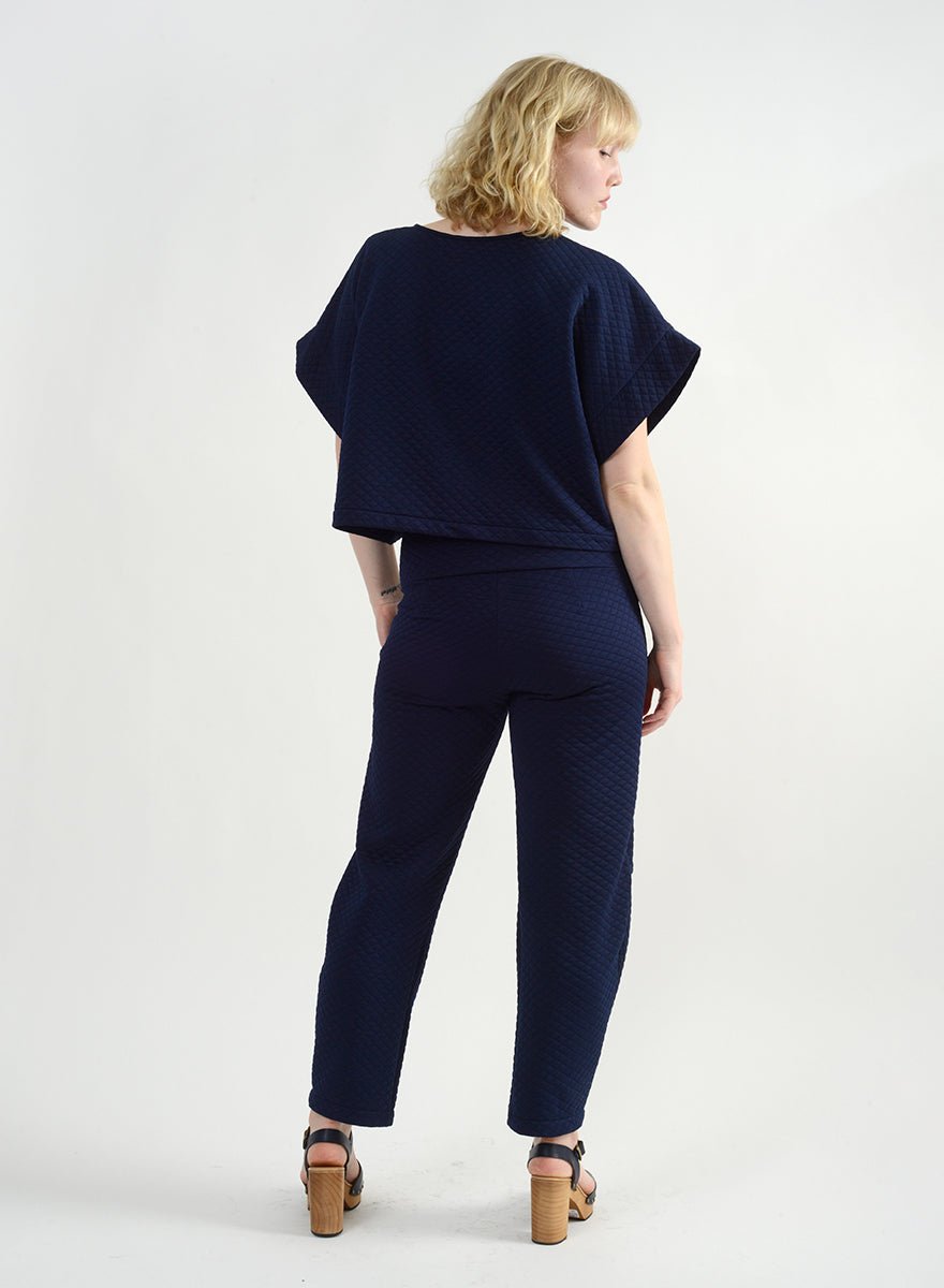 Quilted Dip Pant (RESALE ITEM) - Navy - M - Meg