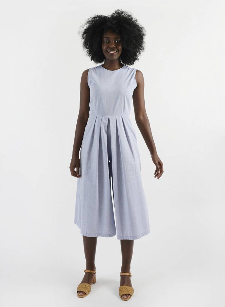 Sleeveless Culotte Jump (RESALE ITEM) - Light Blue - L - Meg