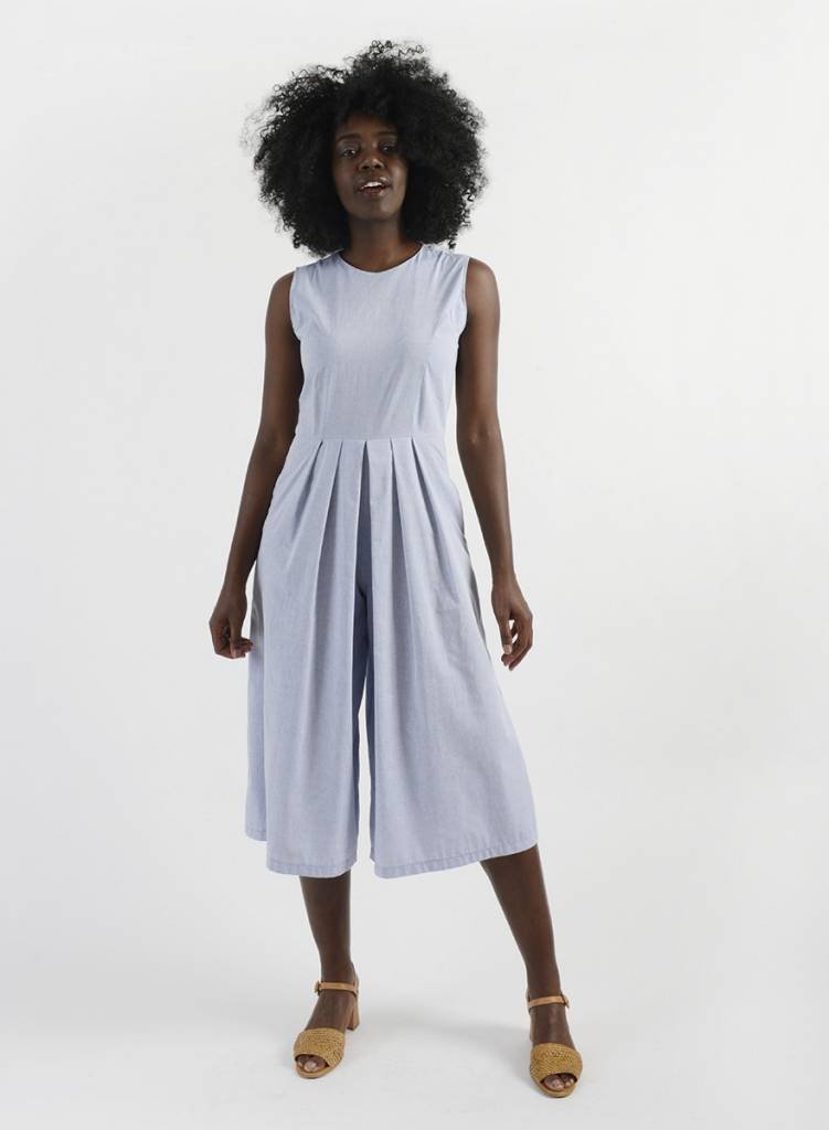 Sleeveless Culotte Jump (RESALE ITEM) - Light Blue - L - Meg