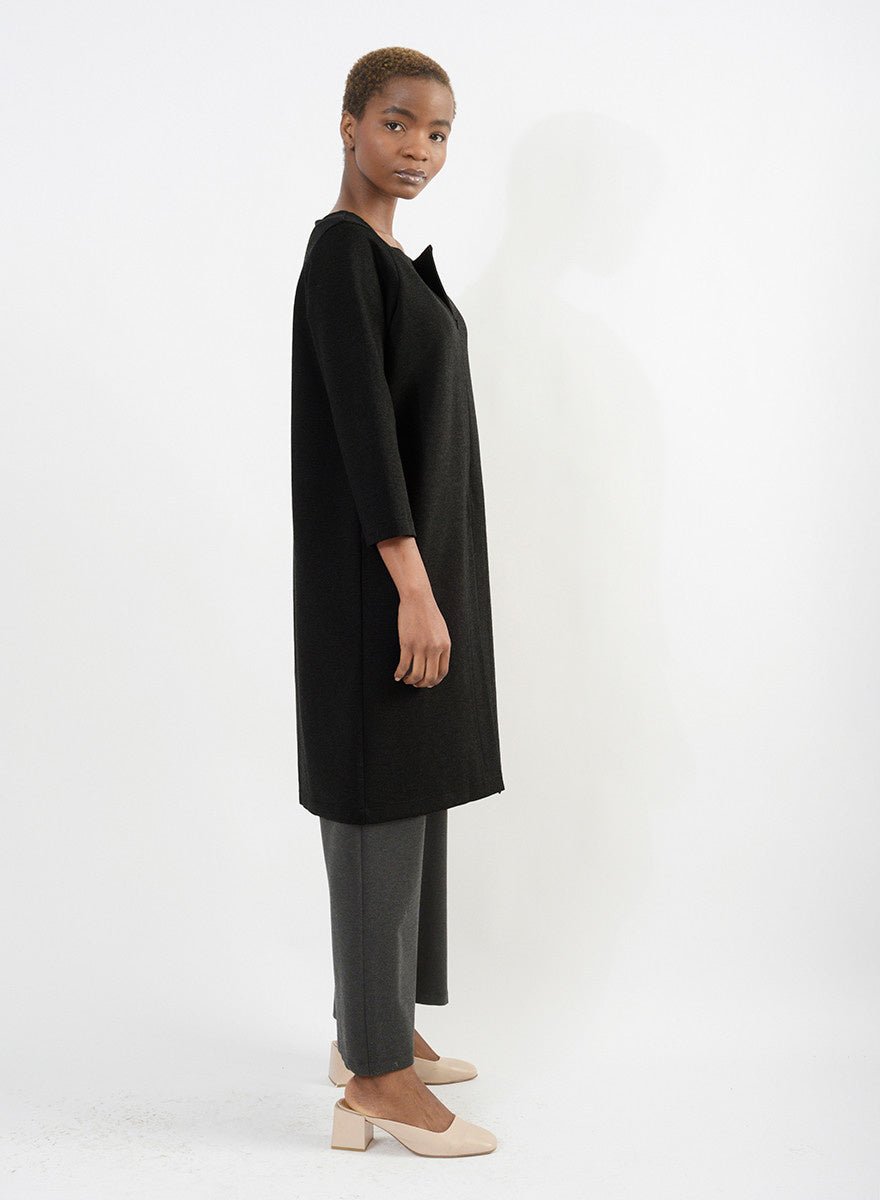 Slit Tunic (RESALE ITEM) - Black - M - Meg