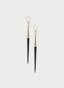 Soko - Capped Quill Dangle Earrings - Gold/Black - Meg