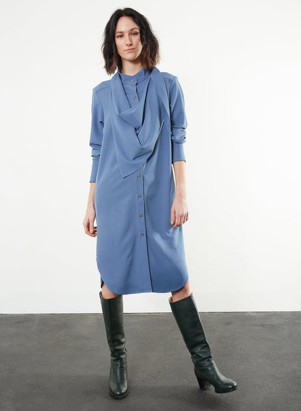 Triangle Scarf Dress - Blue - Meg