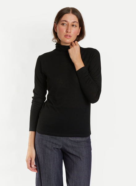 Turtleneck Light Sweater - Black - Meg